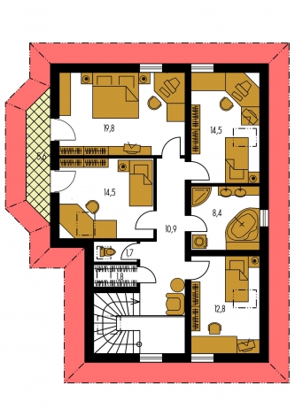 Plano de planta de la segunda planta - ELEGANT 123